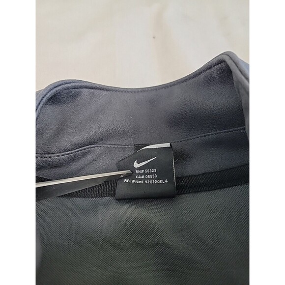 Nike Pullover Mens L 1/4 Zip Black Gray Fit Dry Dad Logo Outdoor Casual Grandpa - Picture 3 of 12